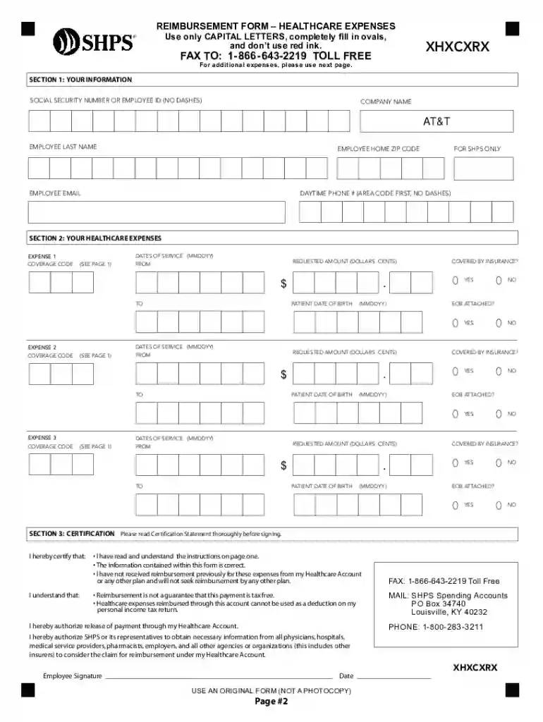 at t hra claim form Preview on Page 1