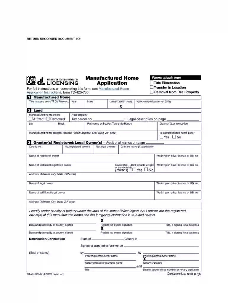 manufactured home application Preview on Page 1