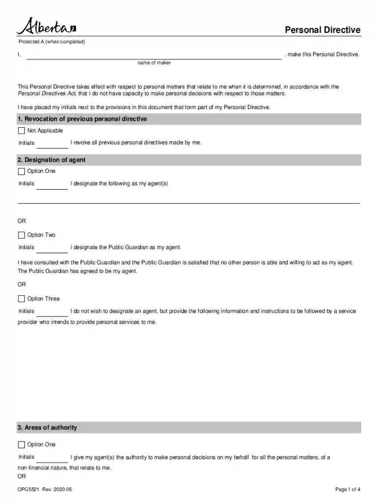 what is a personal directive Preview on Page 1