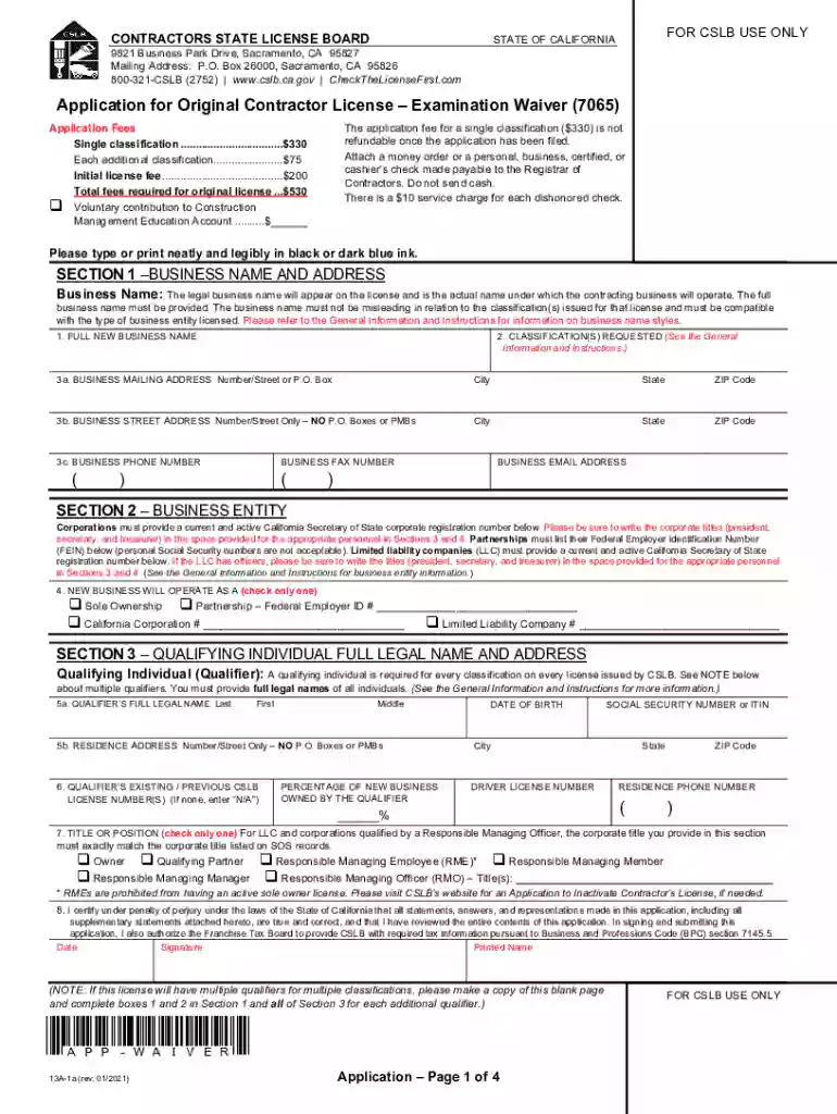 cslb application Preview on Page 1