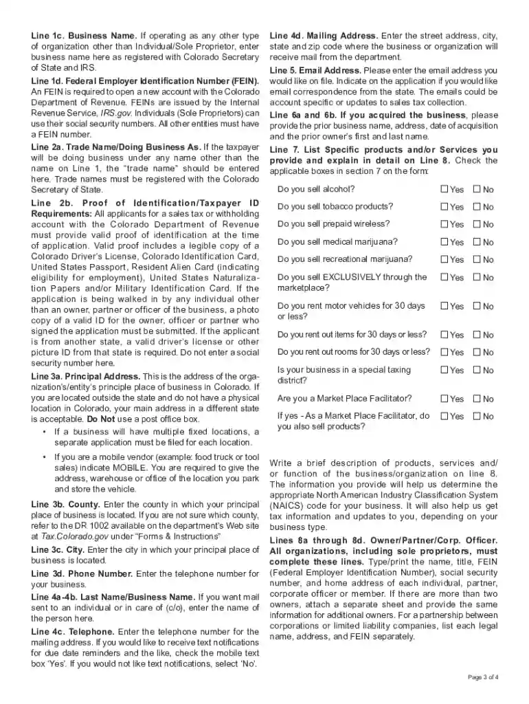 colorado form dr 0160 Preview on Page 1