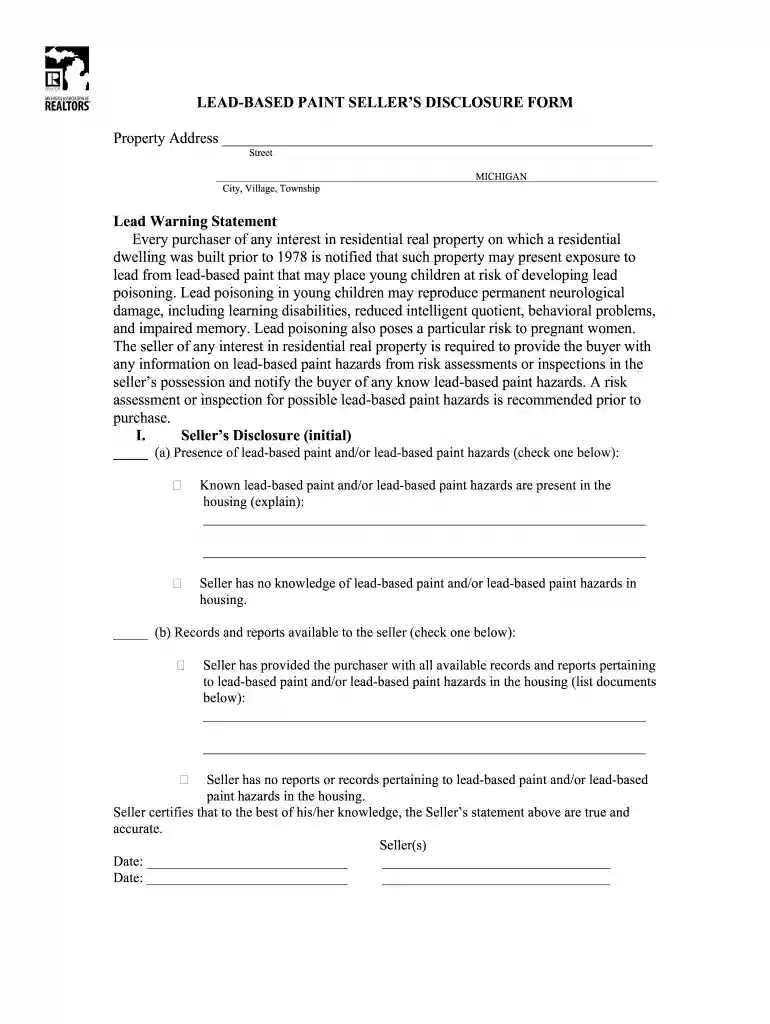 lead based paint disclosure michigan Preview on Page 1