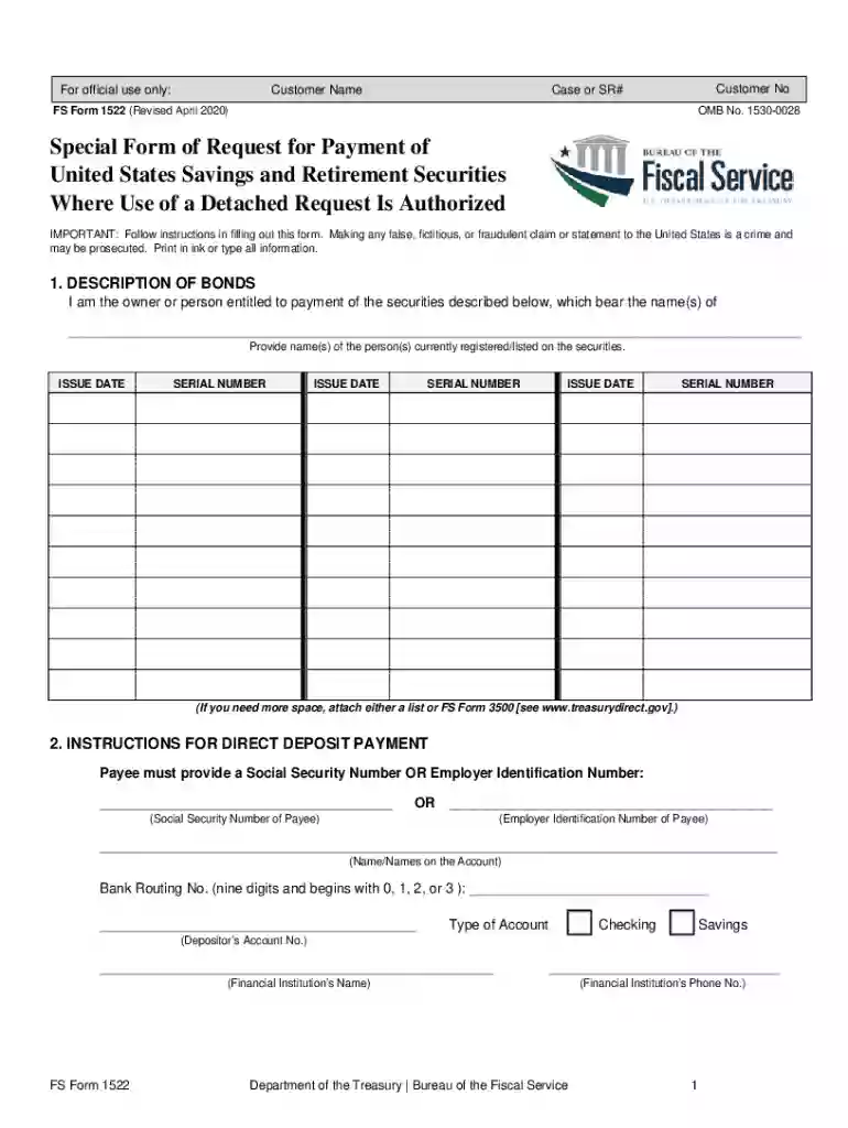 fs form 1522 Preview on Page 1