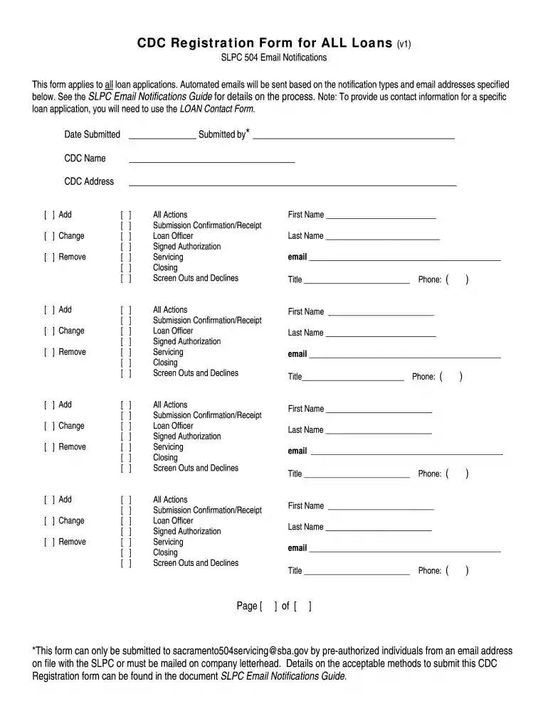 slpc 504 form Preview on Page 1