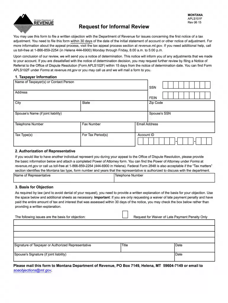 form apls101f 2015 Preview on Page 1