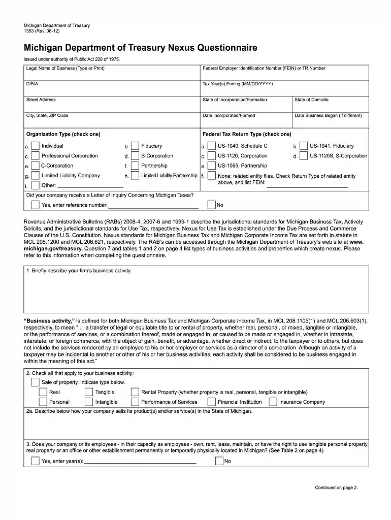 form 1353 2012 Preview on Page 1