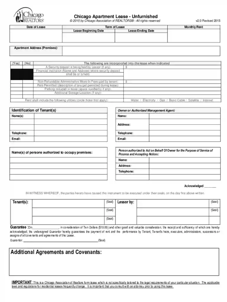 chicago residential lease 2023 pdf Preview on Page 1