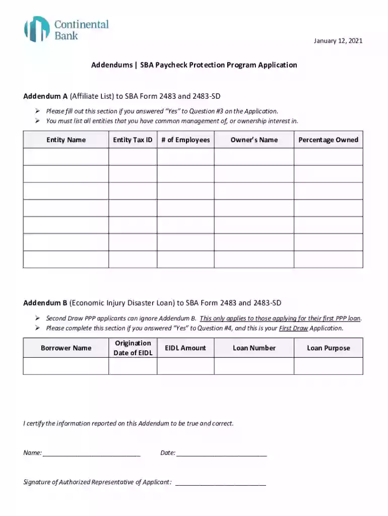 paycheck protection program application form Preview on Page 1