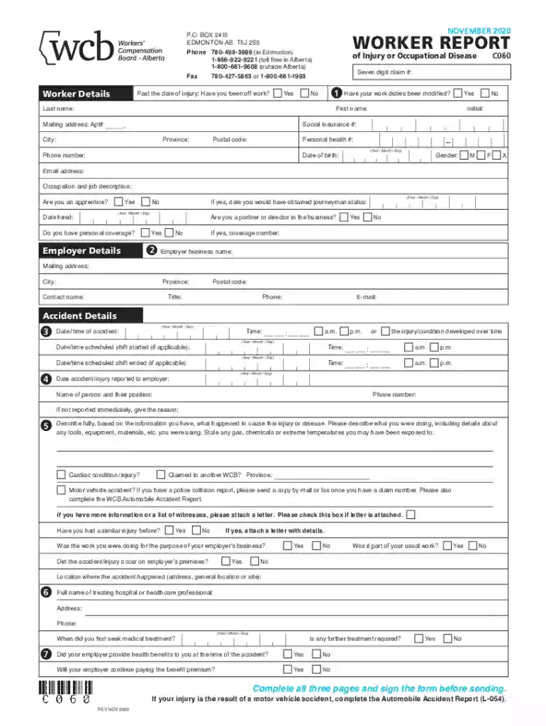 wcb forms Preview on Page 1