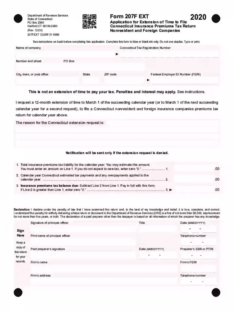 Form 207F-5 20 - CT -Connecticut's Official State Website Preview on Page 1