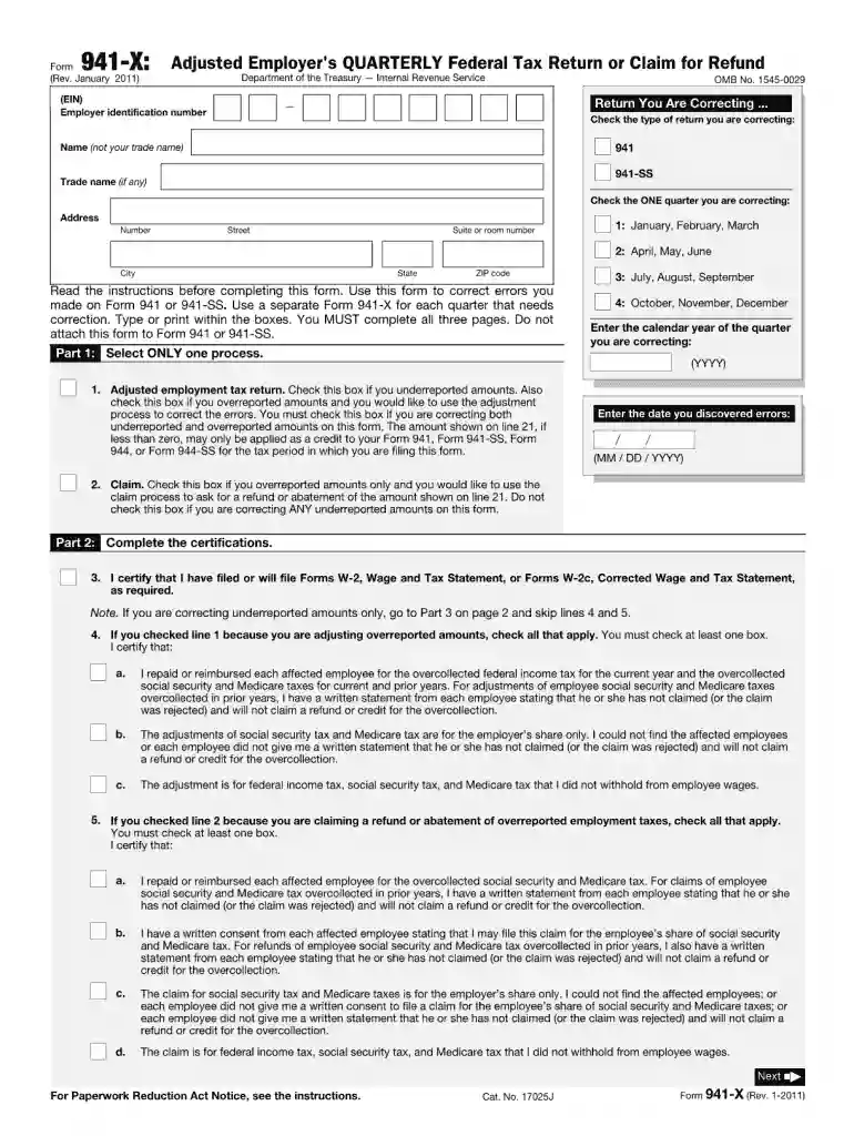 941x where to mail Preview on Page 1