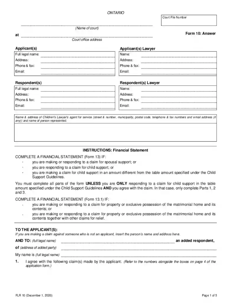 form 10 Preview on Page 1