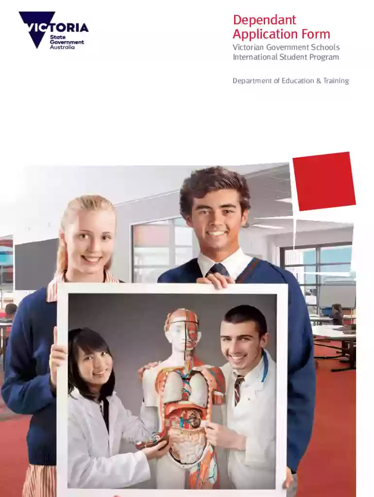 Dependant Application Form Application form parents studying or planning to study in Victoria and wh Preview on Page 1