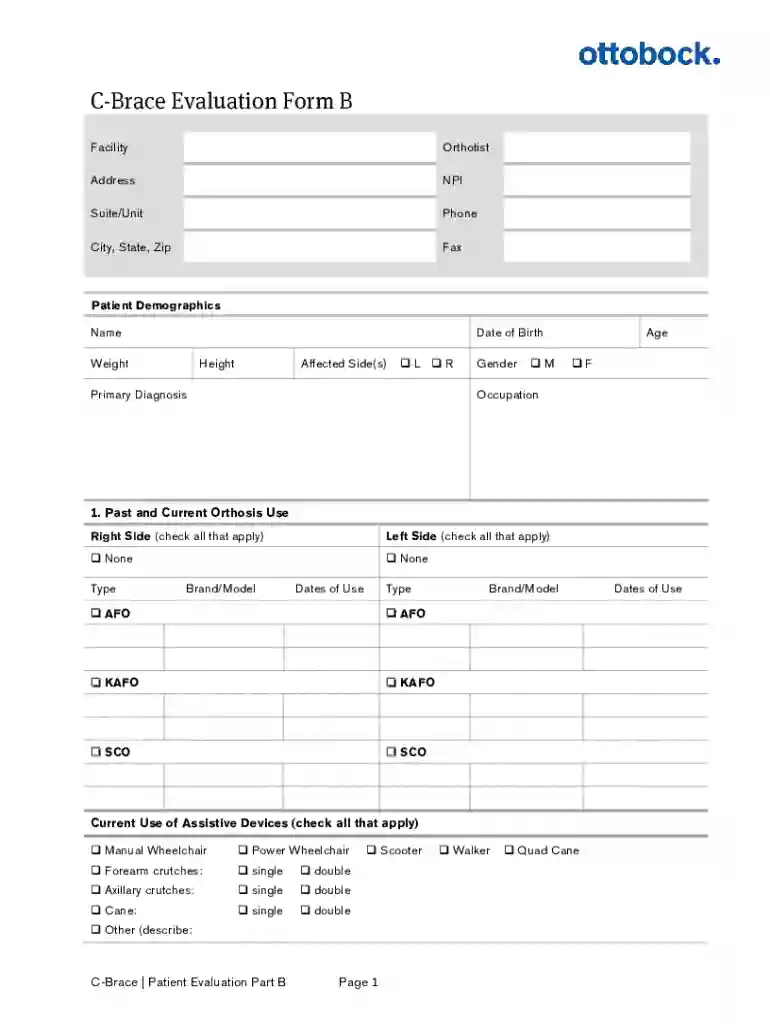 ottobock c brace cost Preview on Page 1