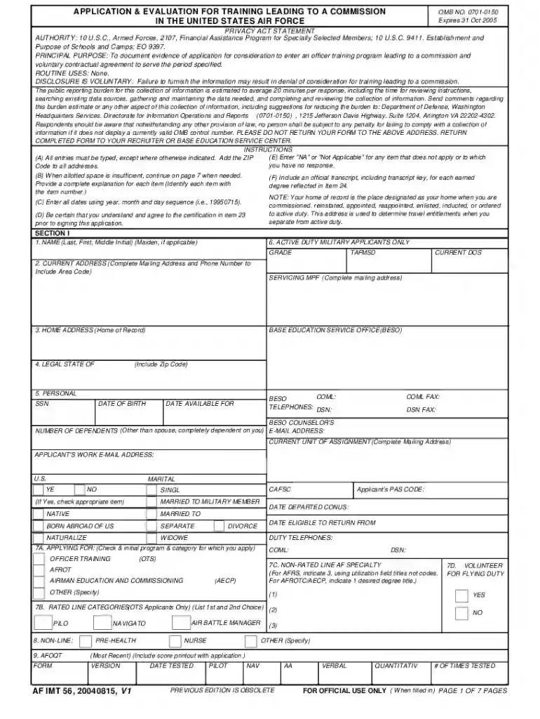 af form 56 Preview on Page 1