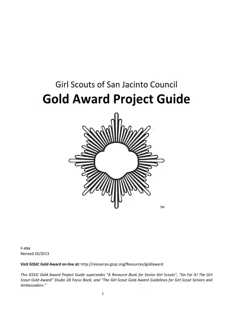 gold award form Preview on Page 1
