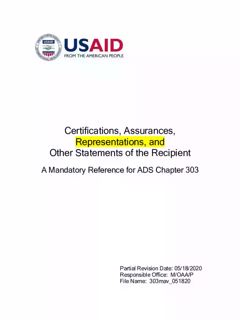 usaid certifications and assurances Preview on Page 1