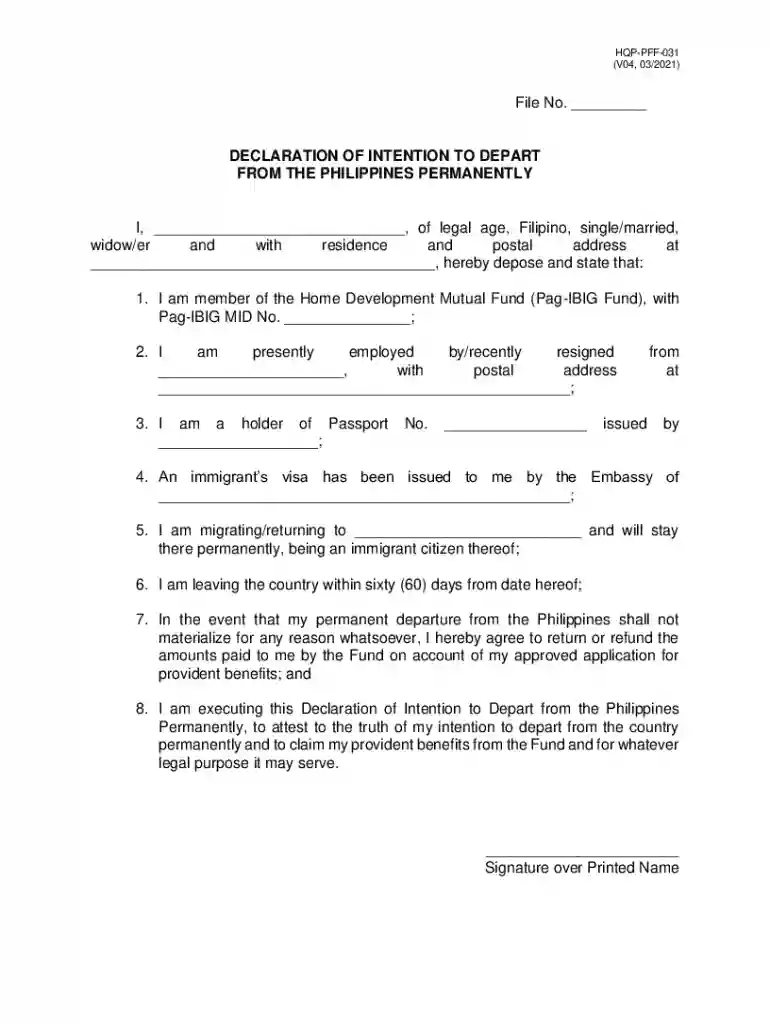 pag ibig declaration form Preview on Page 1