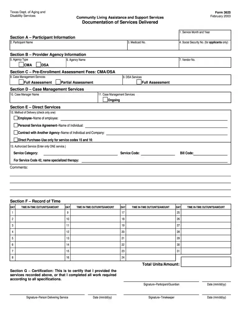 form 3625 Preview on Page 1
