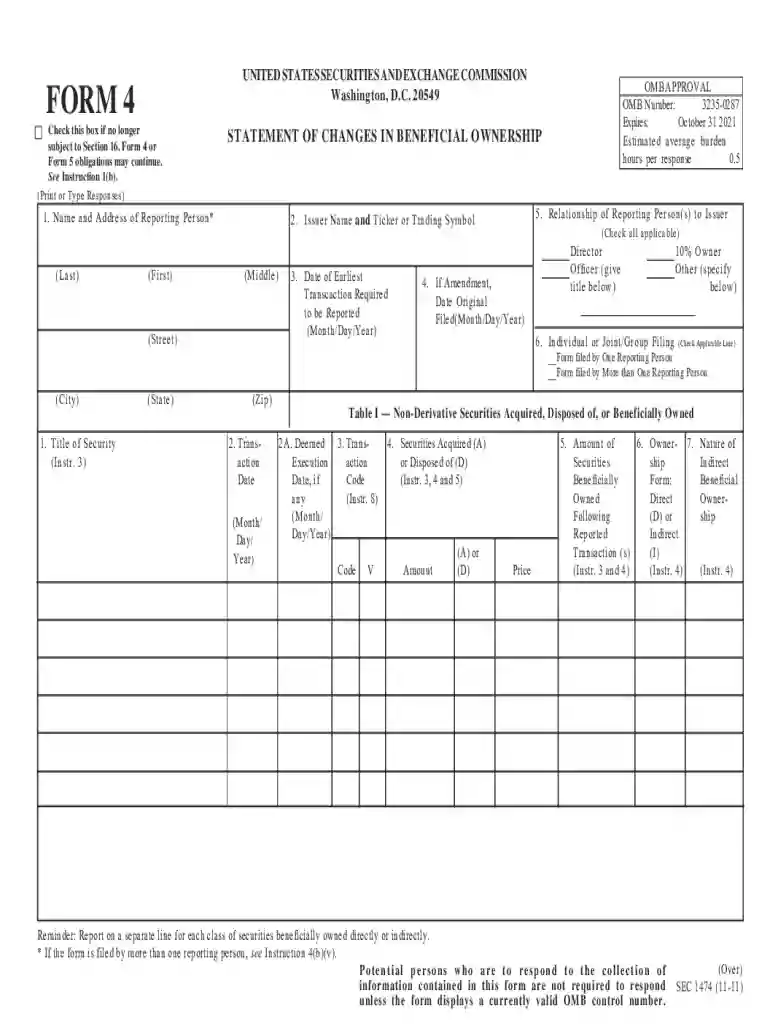 form 4 Preview on Page 1