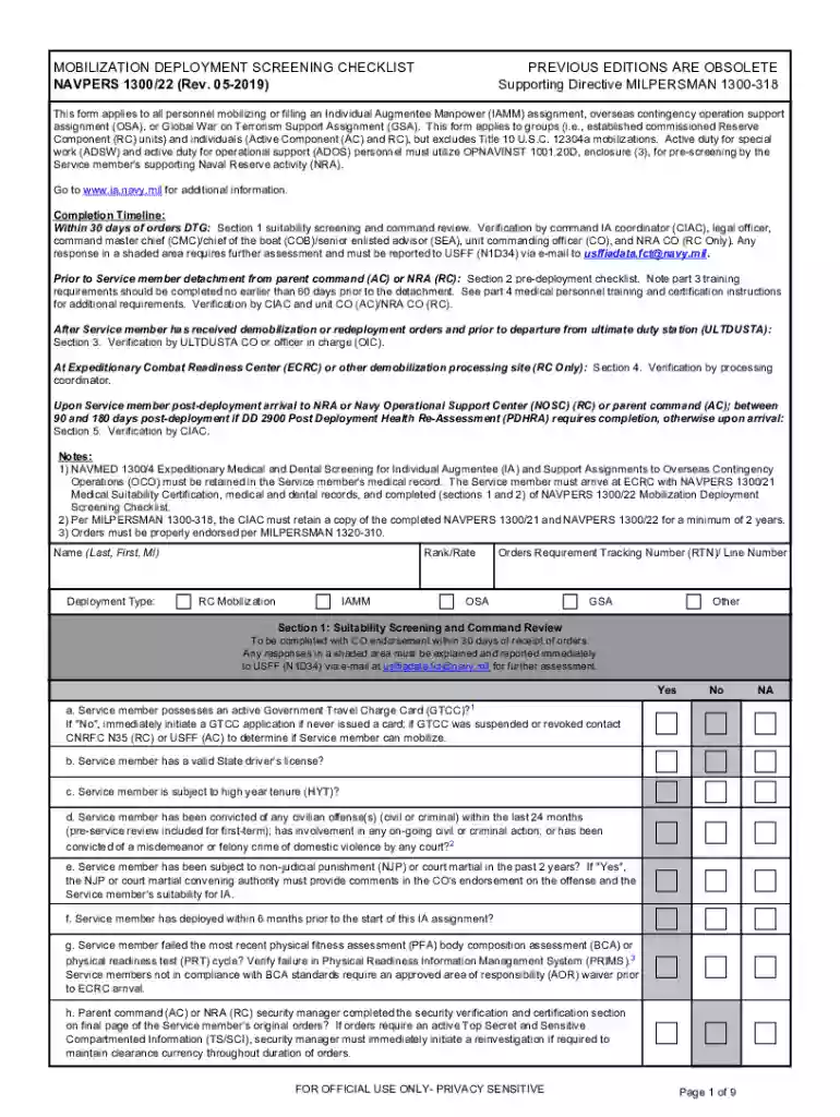 navpers 1300 22 Preview on Page 1
