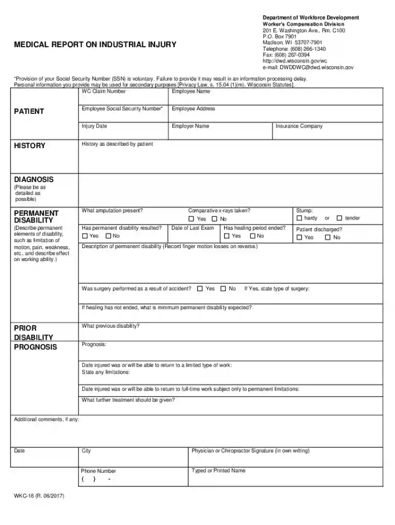 wisconsin wkc 16 form Preview on Page 1