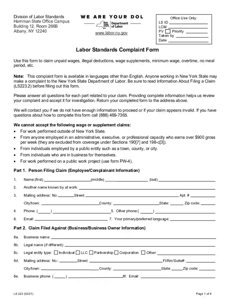 labor new york Preview on Page 1