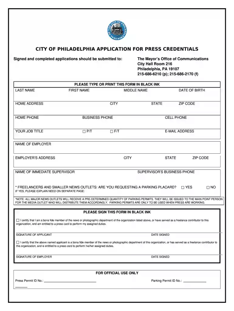 press pass request letter sample Preview on Page 1
