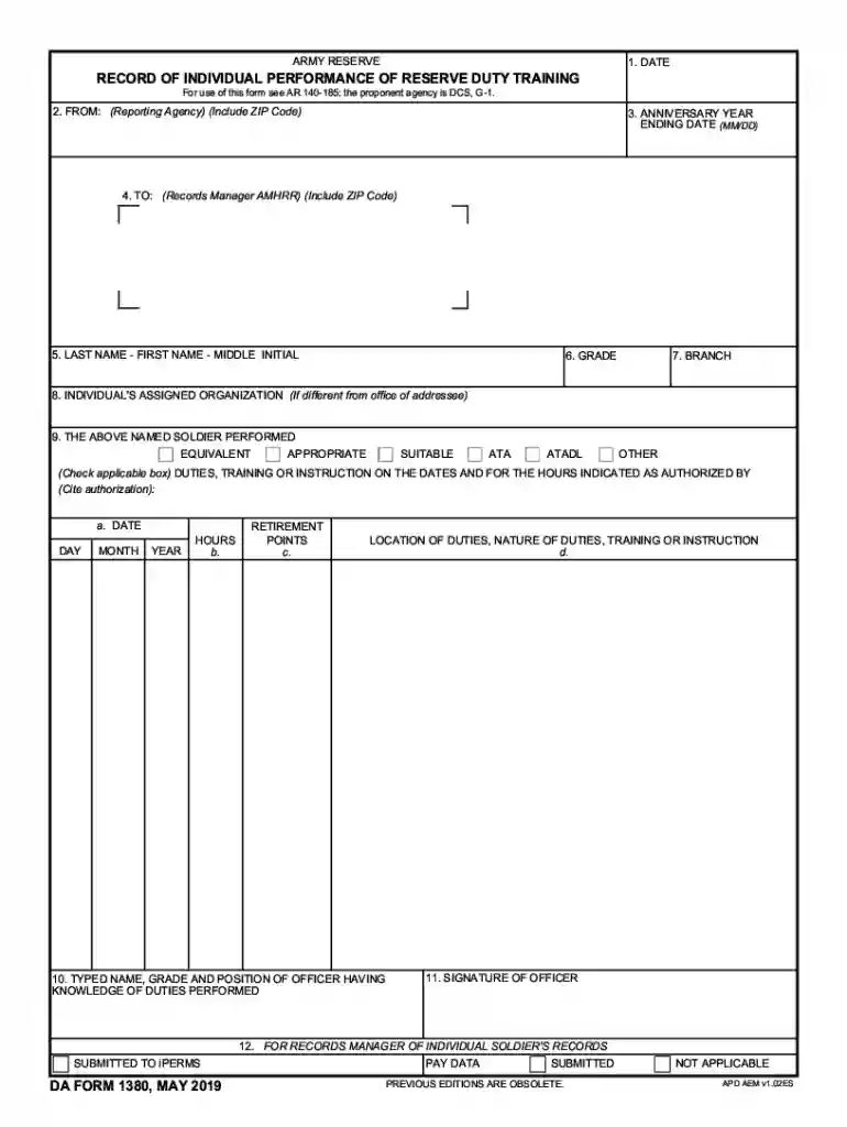 da form 1380 Preview on Page 1