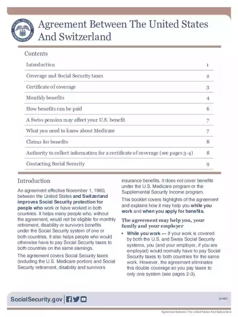 agreement switzerland Preview on Page 1