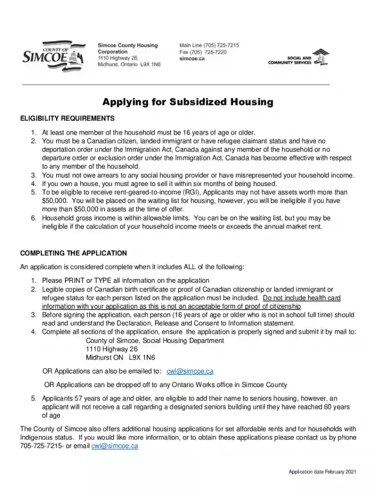 housing simcoe Preview on Page 1