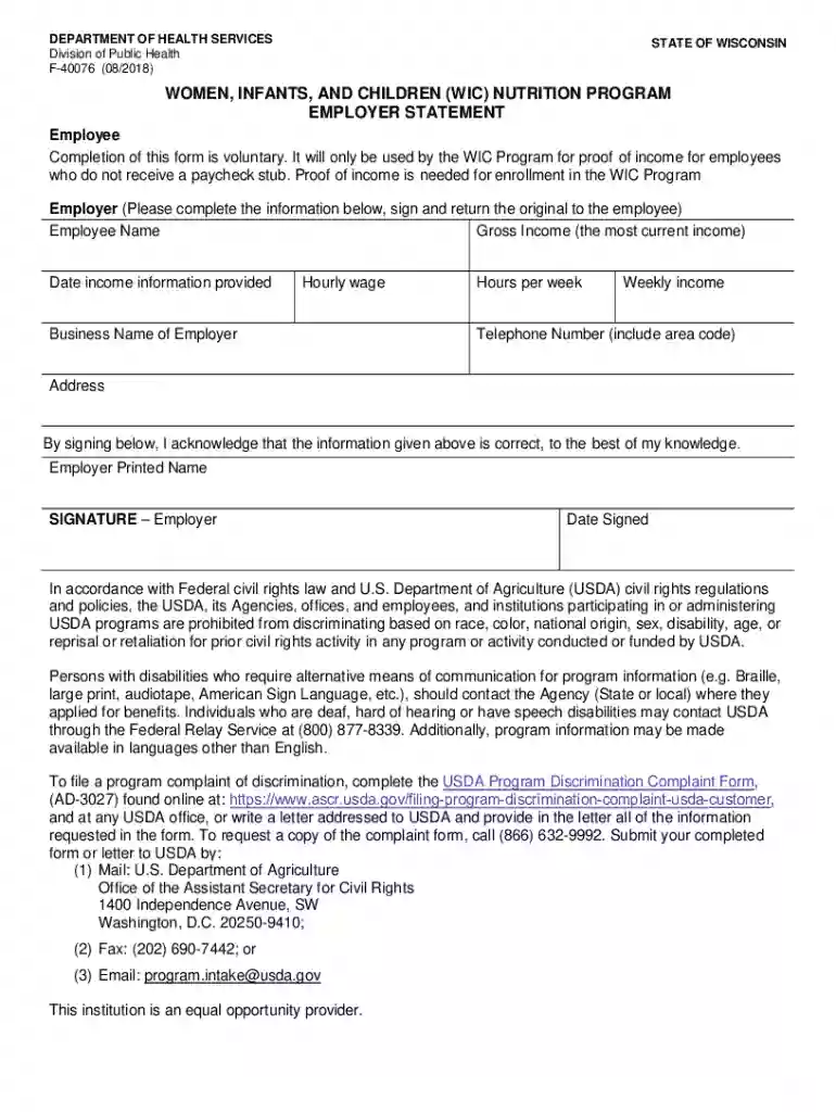 WIC VENDOR AGREEMENT BETWEEN THE STATE OF WISCONSIN Preview on Page 1