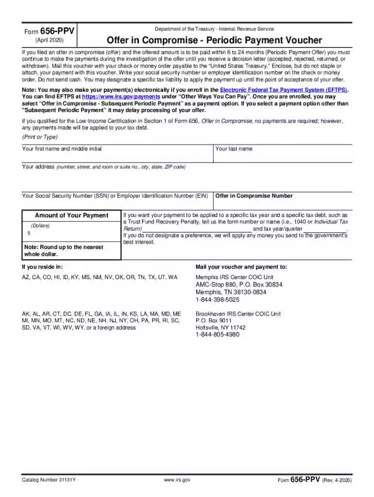 form 656 ppv Preview on Page 1