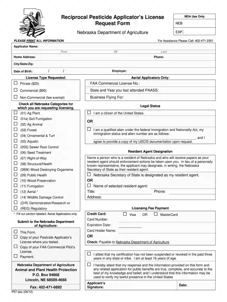 commercial applicator license Preview on Page 1