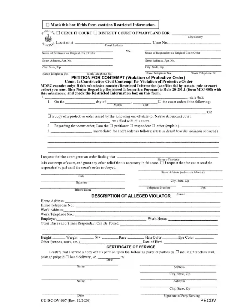 CERTIFICATE OF SERVICE - FIRST CLASS MAIL - Maryland Courts Preview on Page 1