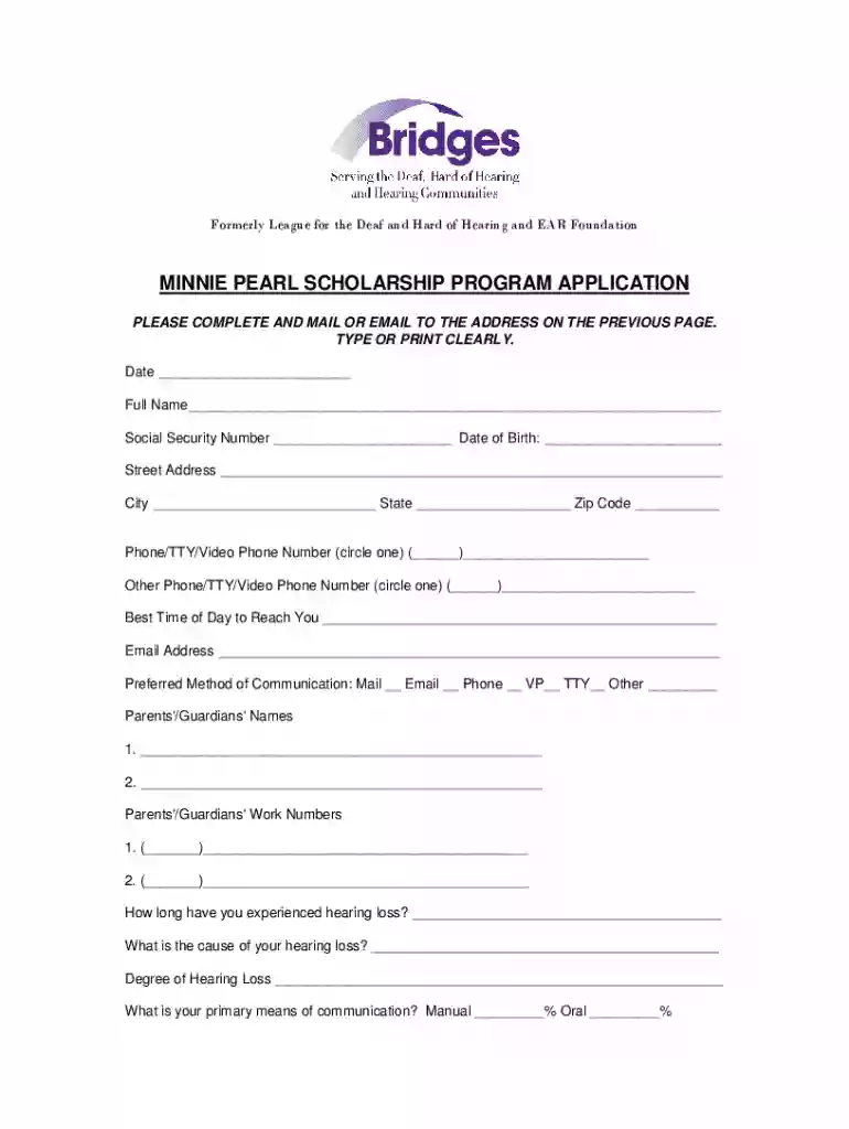 minnie pearl scholarship Preview on Page 1