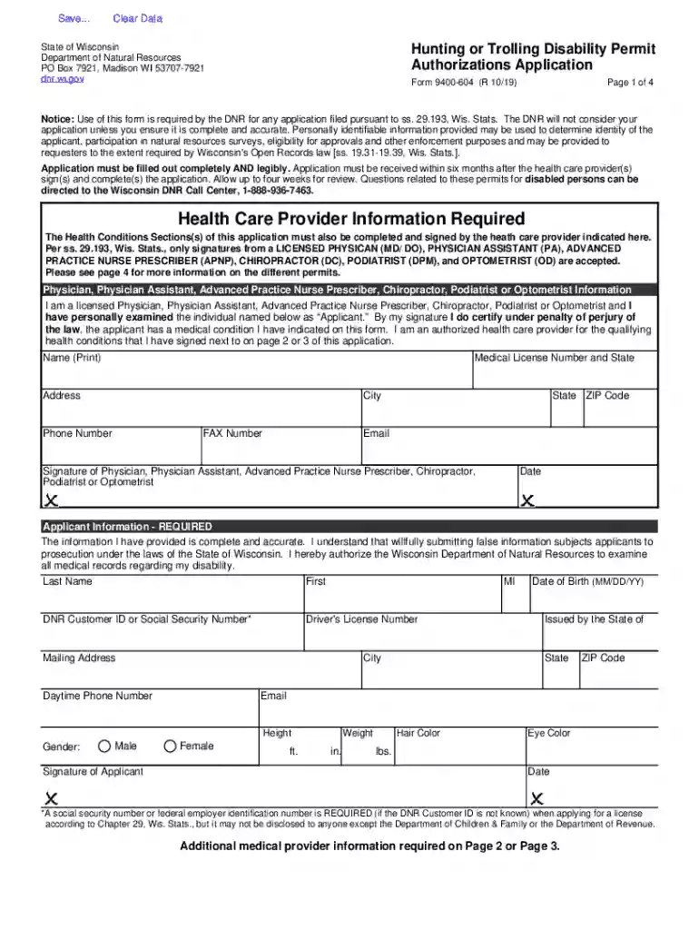 Fill - Free fillable Wisconsin DNR - Form 3400-220 DSA PDF ... Preview on Page 1