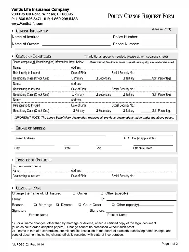 life insurance policy template Preview on Page 1