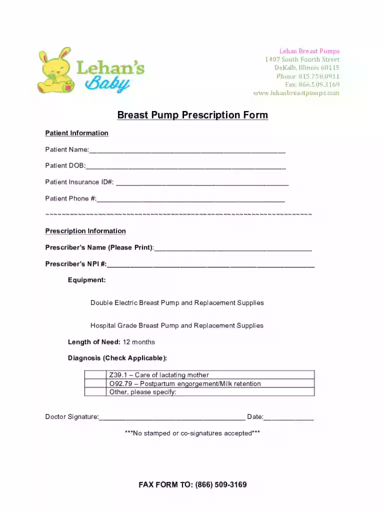 Breast-Pump-Prescription-Form docx Preview on Page 1