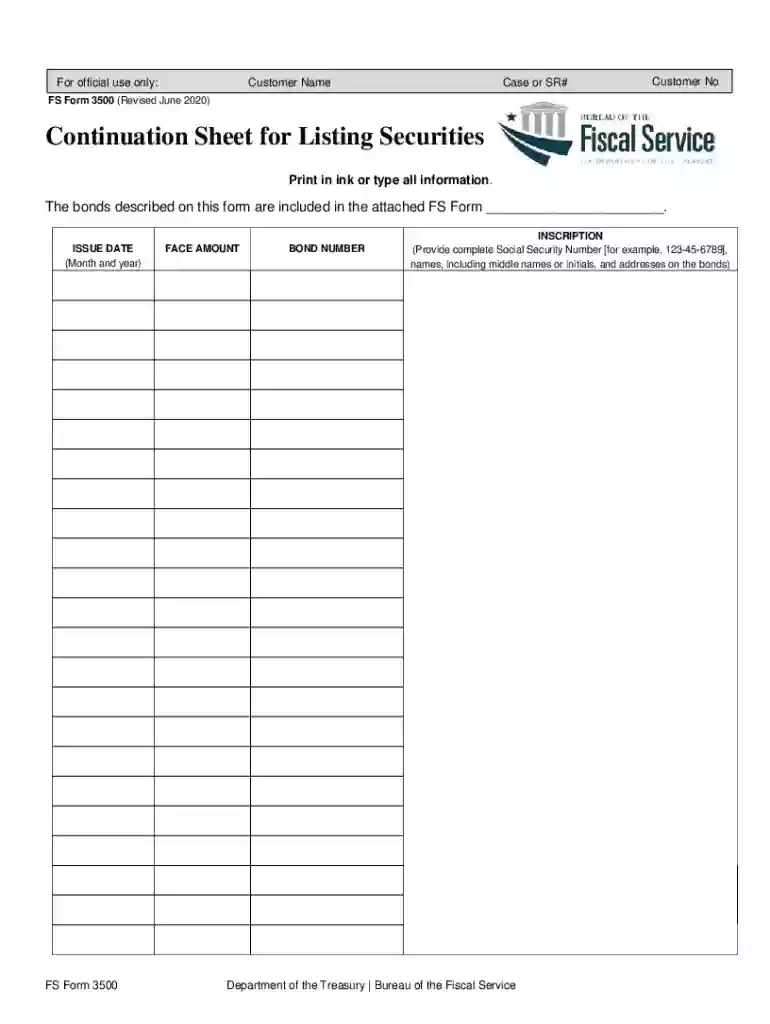 fs form 3500 Preview on Page 1