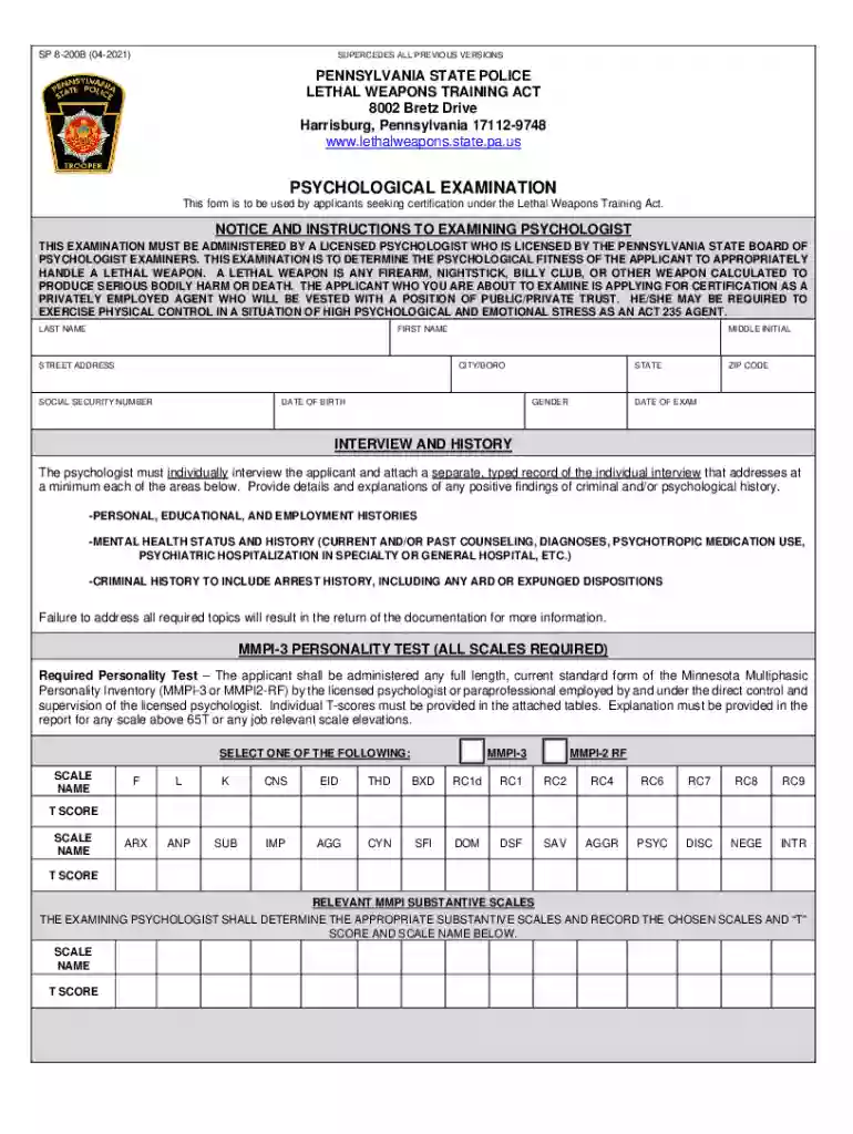 pa sp psychological Preview on Page 1