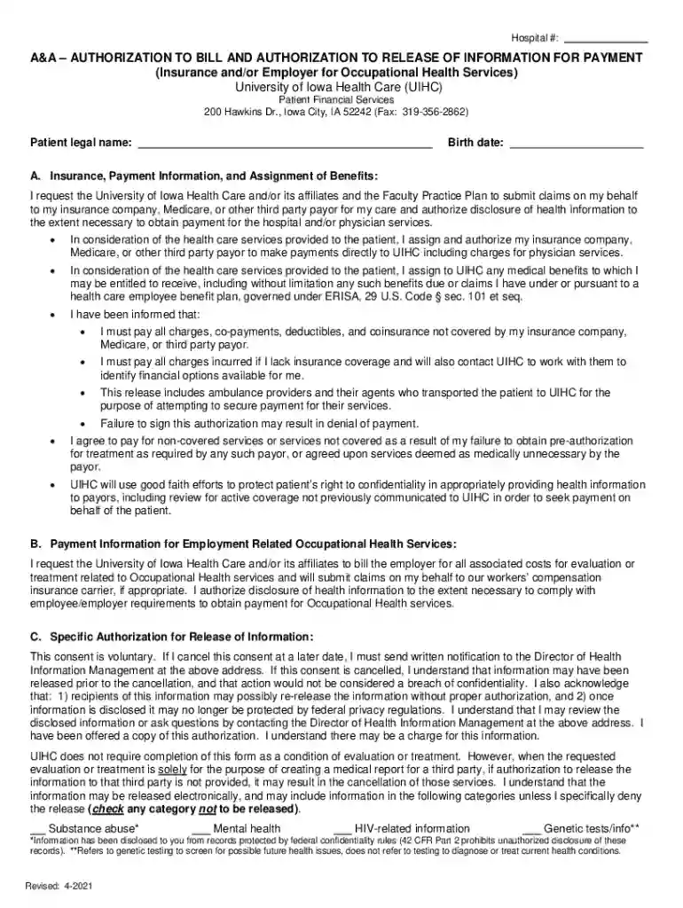 uihc form Preview on Page 1