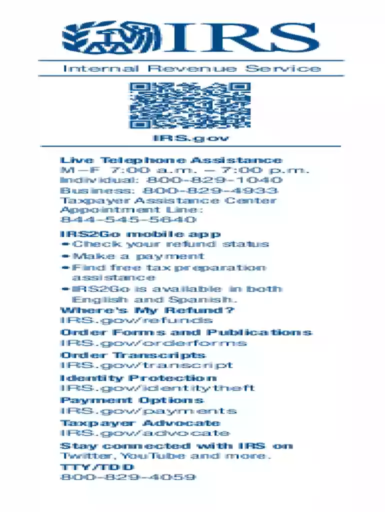 Publication 1769 (en-sp) (Rev. 4-2021). IRS Bookmark (English & Spanish) Preview on Page 1