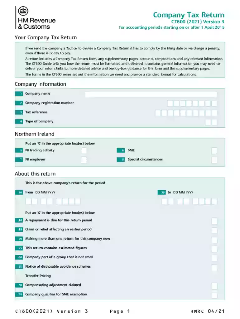 editable ct600 form Preview on Page 1