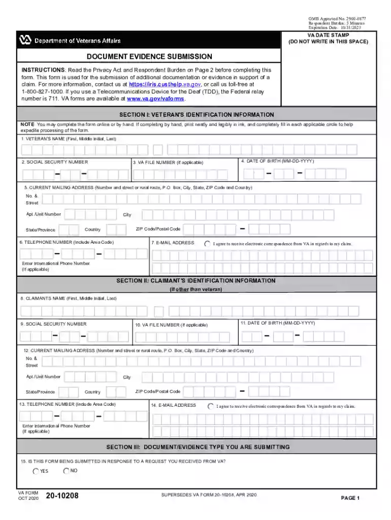 Fill - Free fillable forms for the US Department of Veterans Affairs Preview on Page 1