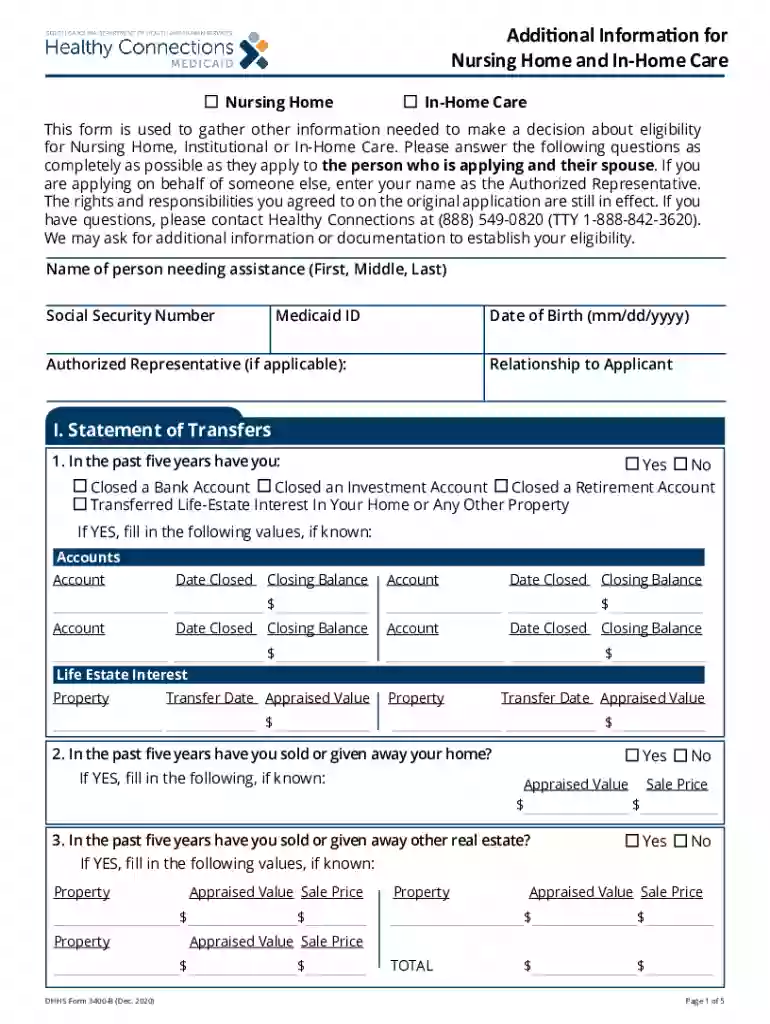 dhhs form Preview on Page 1