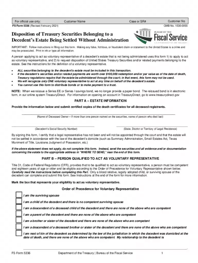 form 5336 Preview on Page 1