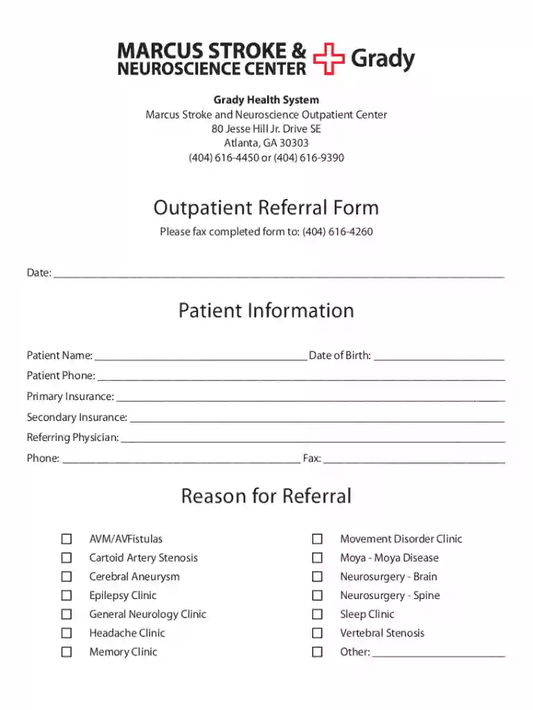grady hospital discharge papers Preview on Page 1