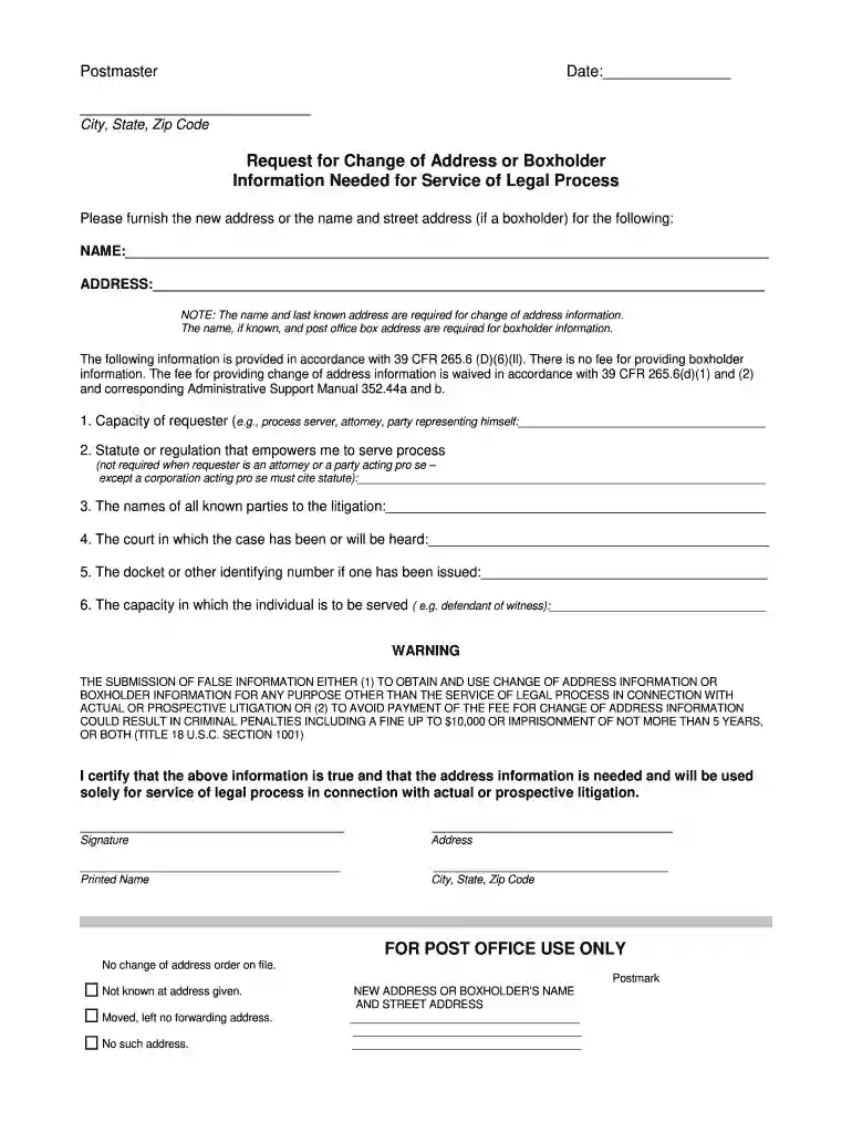 change address process Preview on Page 1