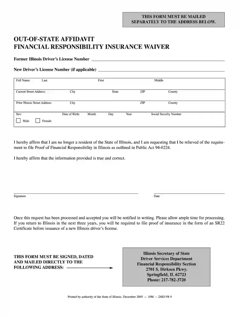 illinois sr22 waiver Preview on Page 1